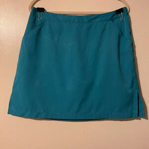 Coral Bay Golf Skort Blue Pockets Side Zip Size 12